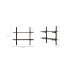 Pi Wall Shelf - Varnished Mahogany - Dark Brown - Shelving Ethnicraft Loom Collection Dubai