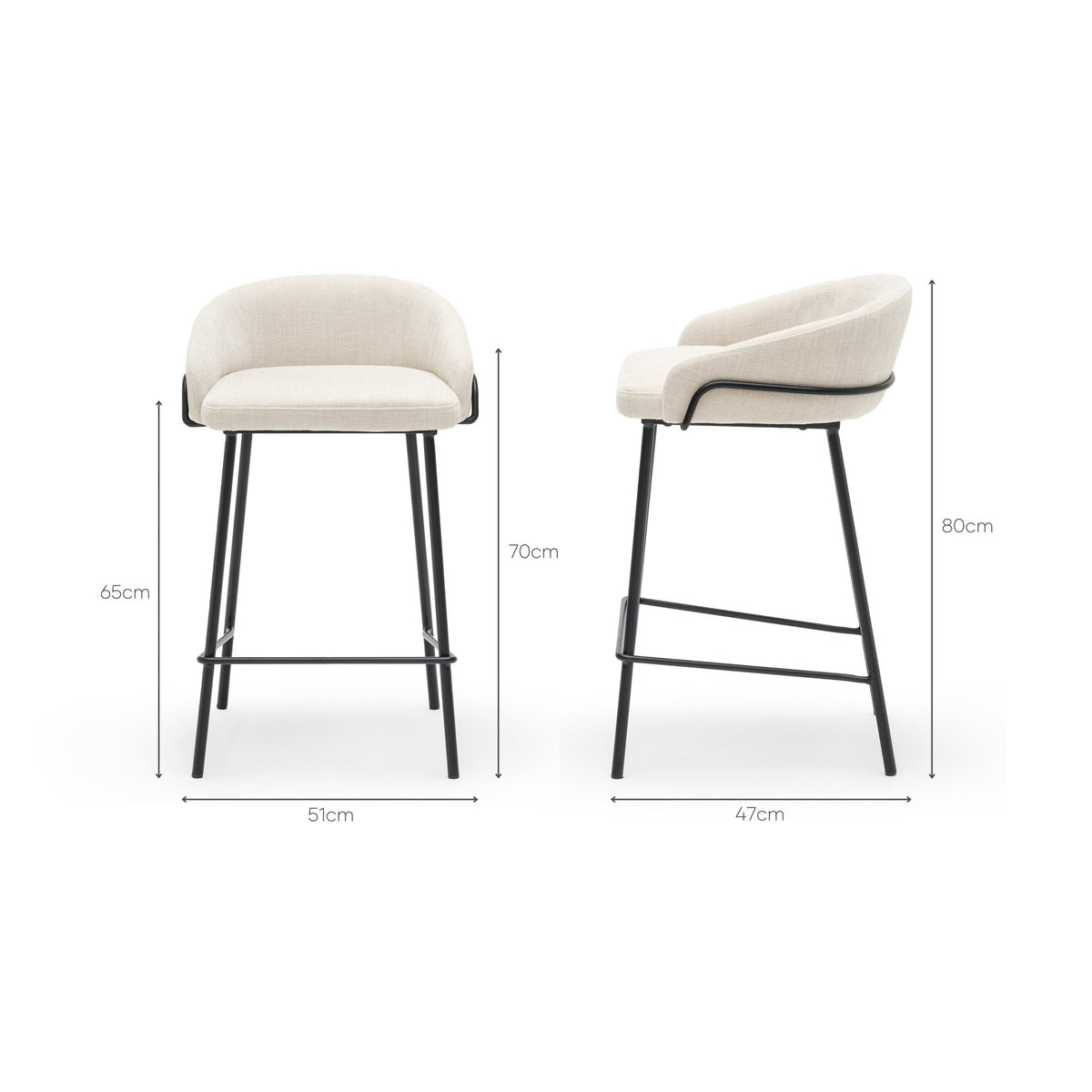 Pia Counter Chair - Sand