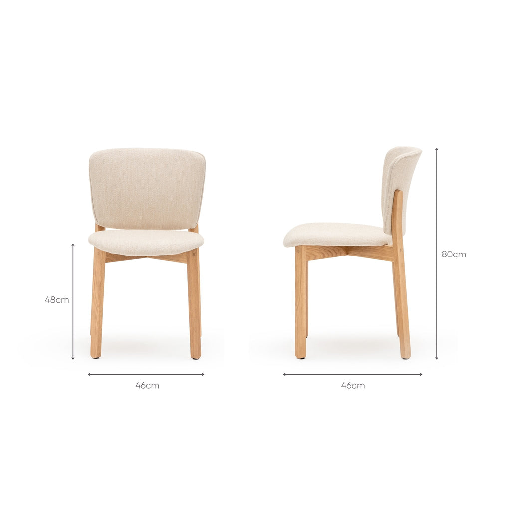 Pinta Chair - Light Oak & Vanilla - Loom Collection