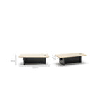 Pivot Coffee Table - Black Oak & Travertine - Coffee Tables Natadora Loom Collection Dubai