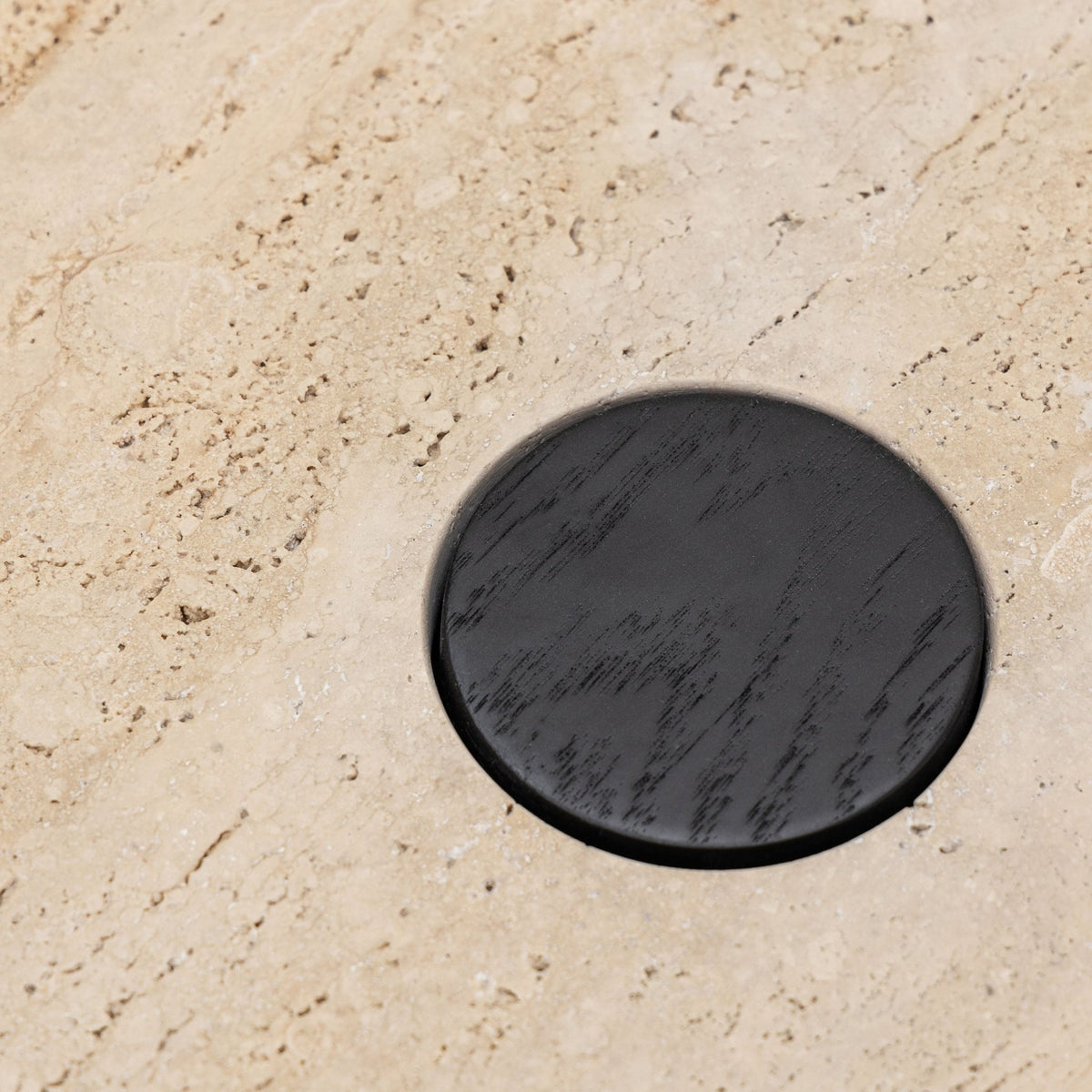 Pivot Coffee Table - Black Oak & Travertine - Coffee Tables Natadora Loom Collection Dubai