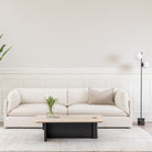 Pivot Coffee Table - Black Oak & Travertine - Coffee Tables Natadora Loom Collection Dubai