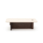 Pivot Coffee Table - Espresso Oak & Travertine - Coffee Tables Natadora Loom Collection Dubai