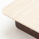 Pivot Coffee Table - Espresso Oak & Travertine - Coffee Tables Natadora Loom Collection Dubai