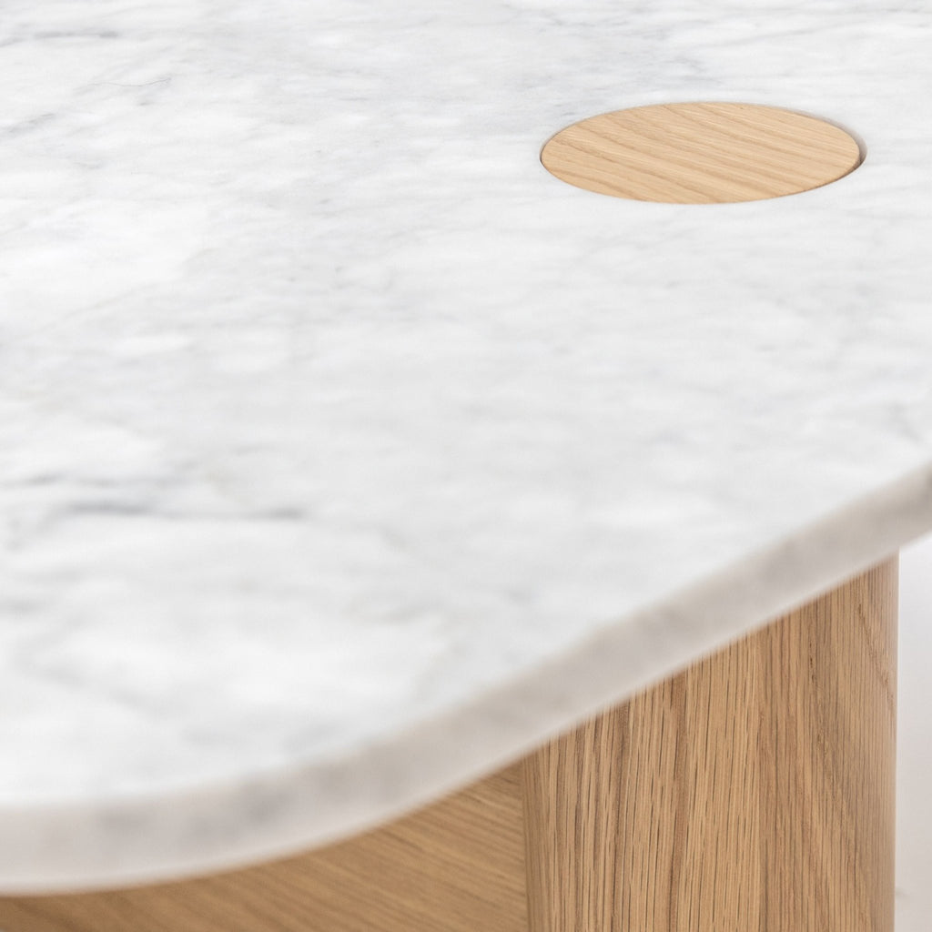 Pivot Coffee Table - Light Oak & Marble - Coffee Tables Natadora Loom Collection Dubai