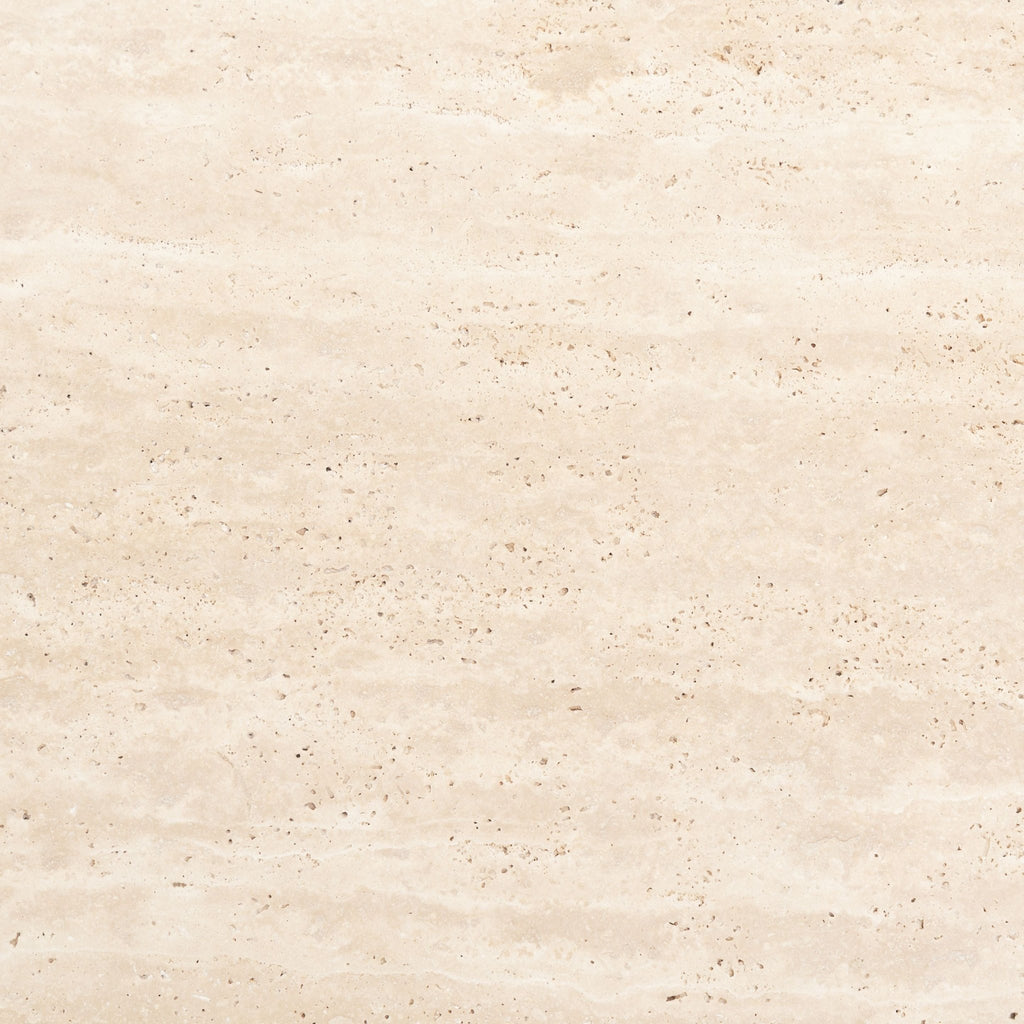 Pivot Round Coffee Table - Espresso Oak & Travertine - Coffee Tables Natadora Loom Collection Dubai