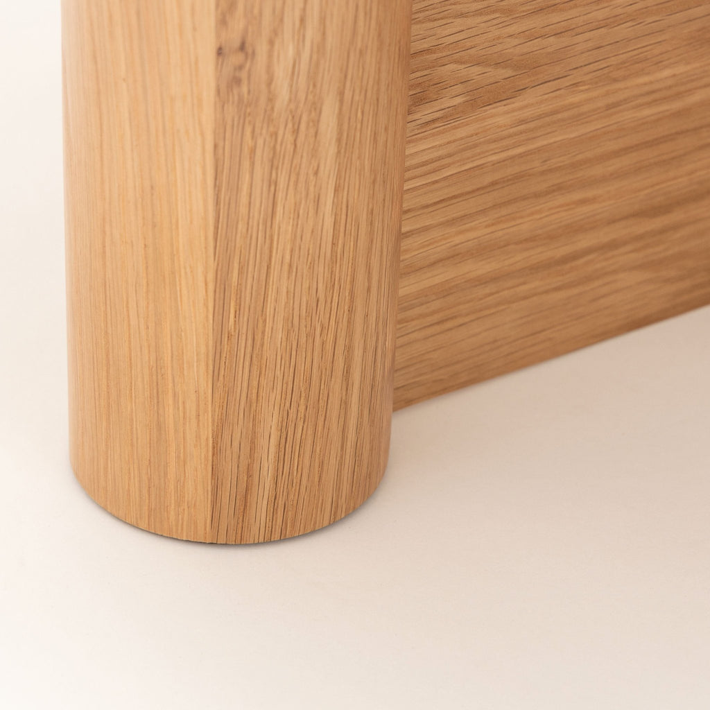 Pivot Round Coffee Table - Light Oak & Travertine - Coffee Tables Natadora Loom Collection Dubai