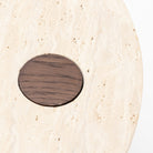 Pivot Side Table - Espresso Oak & Travertine - Side Tables Natadora Loom Collection Dubai