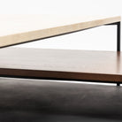 Podium Coffee Table - Travertine & Smoked Oak - Coffee Tables Tolv Loom Collection Dubai