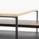 Podium Coffee Table - Travertine & Smoked Oak - Coffee Tables Tolv Loom Collection Dubai