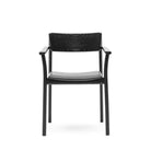 Poise Armchair - Black Oak & Charcoal Leather