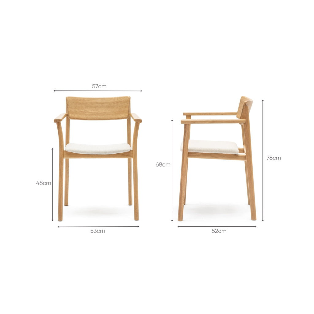 Poise Armchair - Light Oak & Oatmeal - Loom Collection