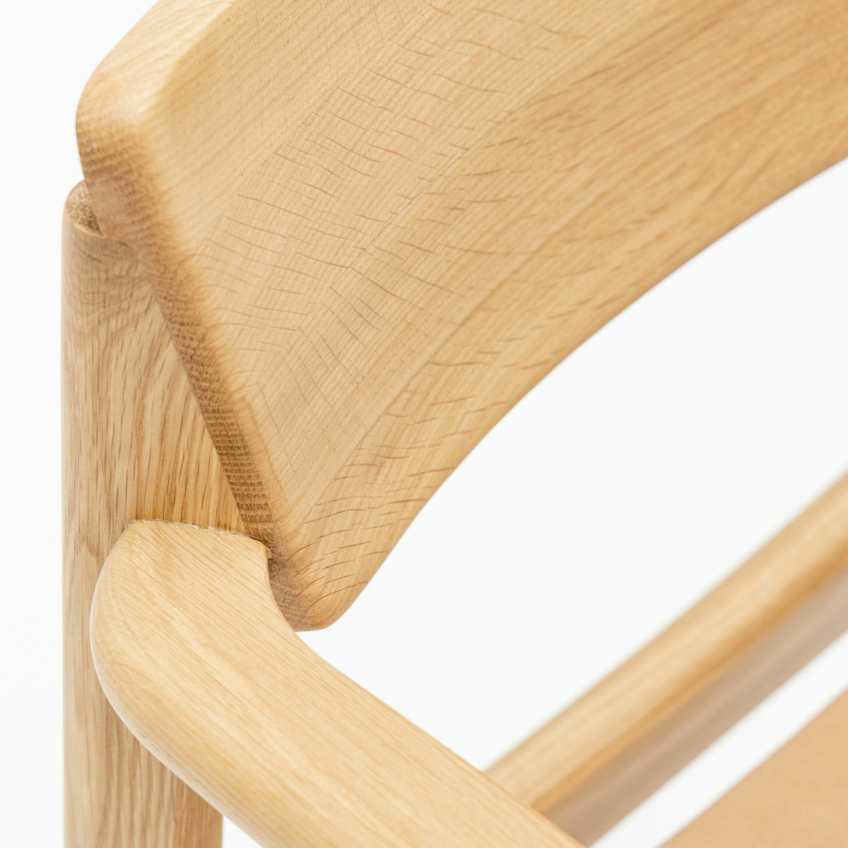 Poise Armchair - Light Oak & Pecan Leather