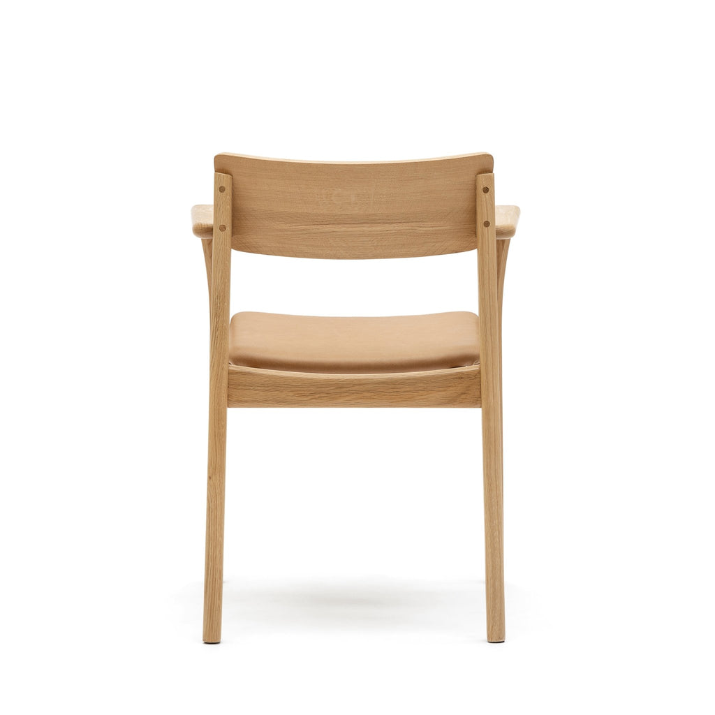 Poise Armchair - Light Oak & Pecan Leather - Loom Collection