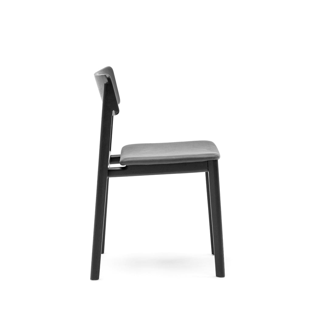 Poise Chair - Black Oak & Charcoal Leather - Loom Collection