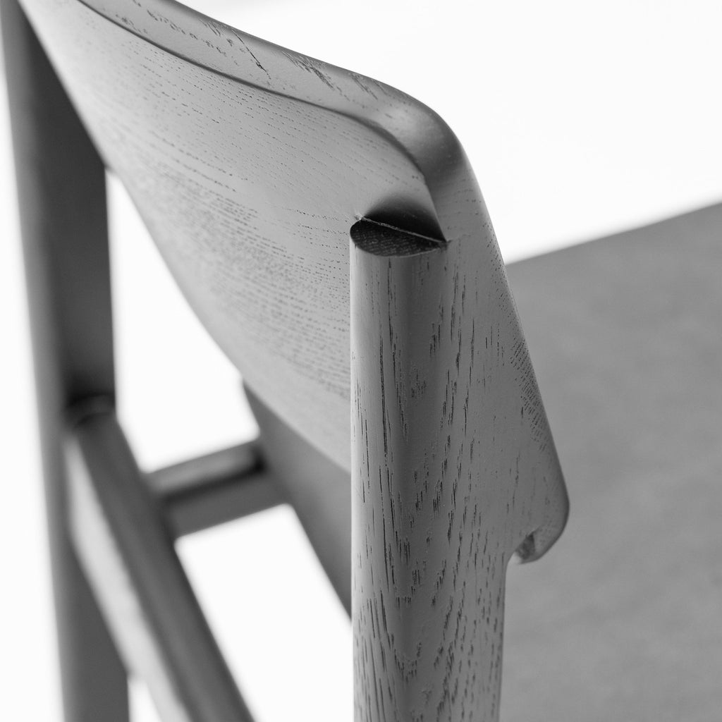 Poise Chair - Black Oak & Charcoal Leather - Loom Collection