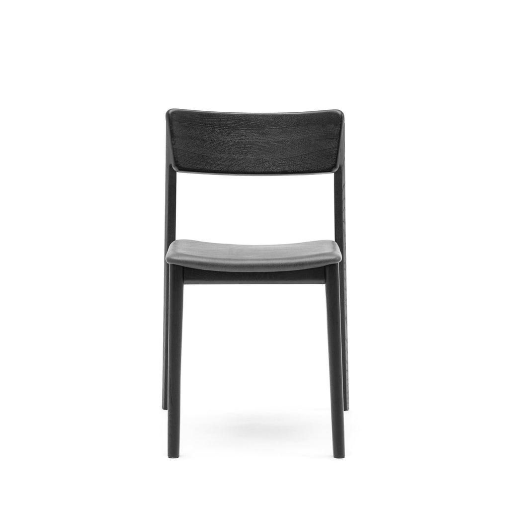 Poise Chair - Black Oak & Charcoal Leather - Loom Collection