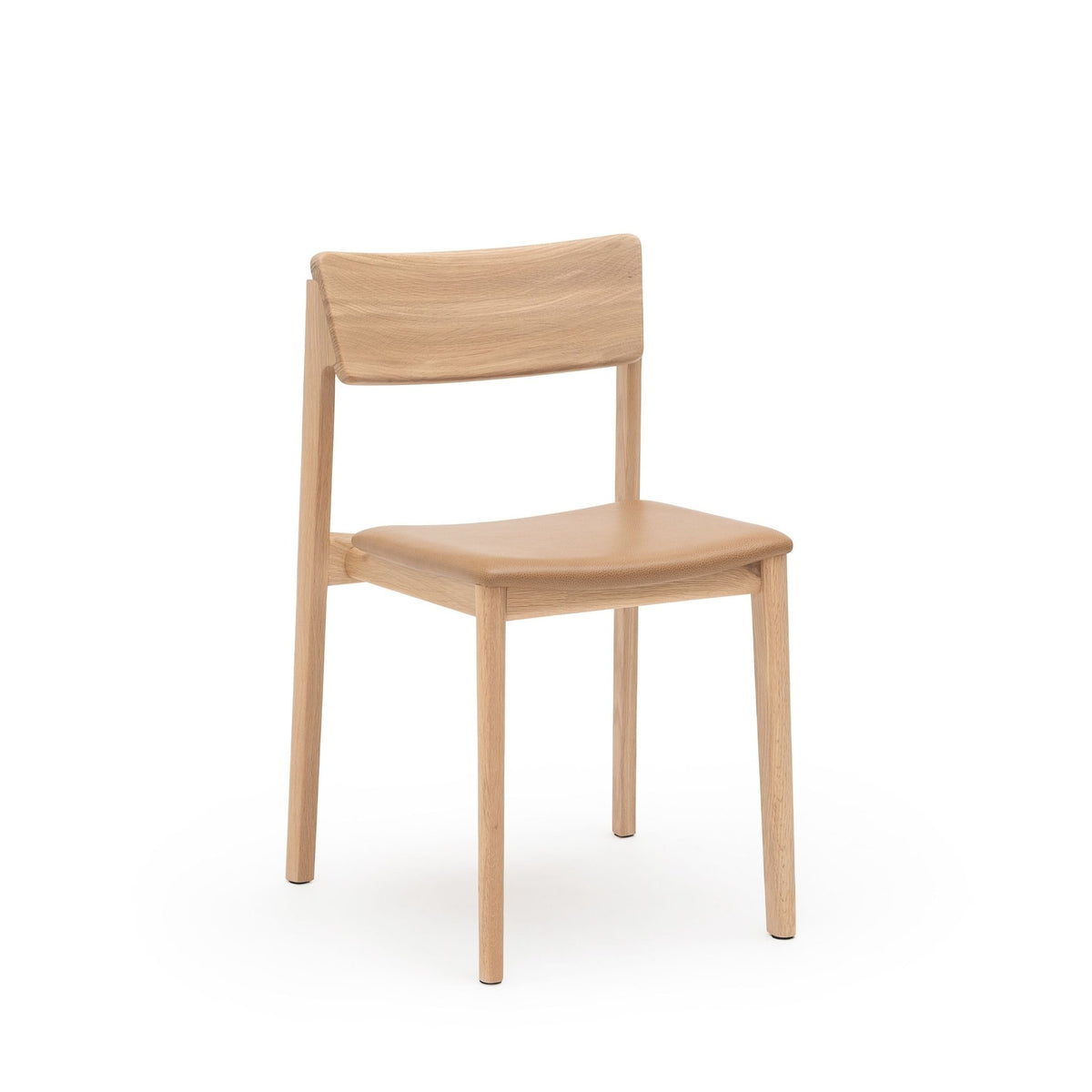 Poise Chair - Blonde Oak & Pecan Leather - Tolv Loom Collection Dubai