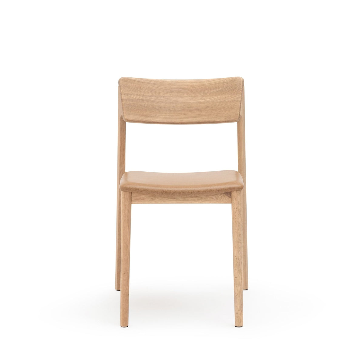 Poise Chair - Blonde Oak & Pecan Leather - Tolv Loom Collection Dubai