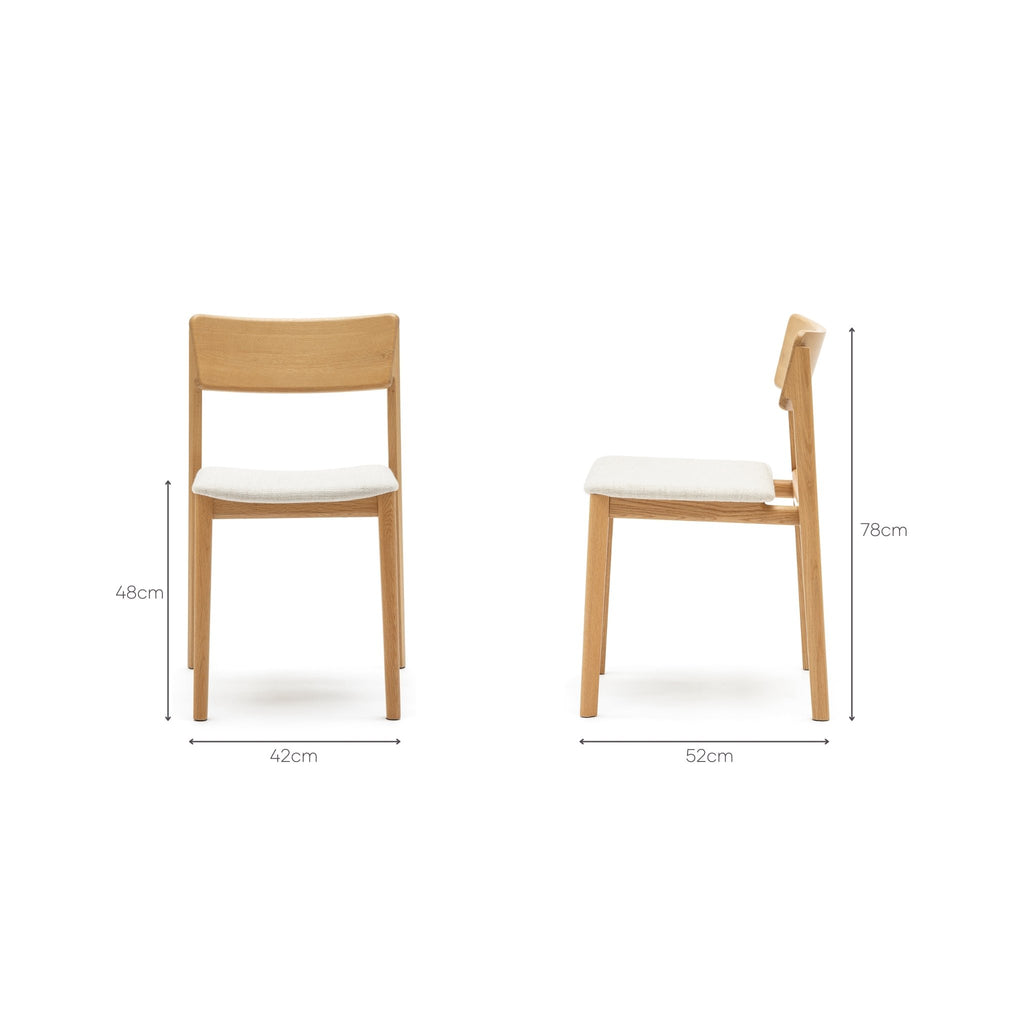 Poise Chair - Light Oak & Oatmeal - Loom Collection