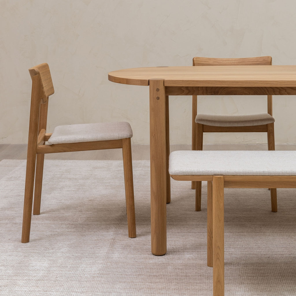Poise Chair - Light Oak & Oatmeal - Dining Chairs Tolv Loom Collection Dubai