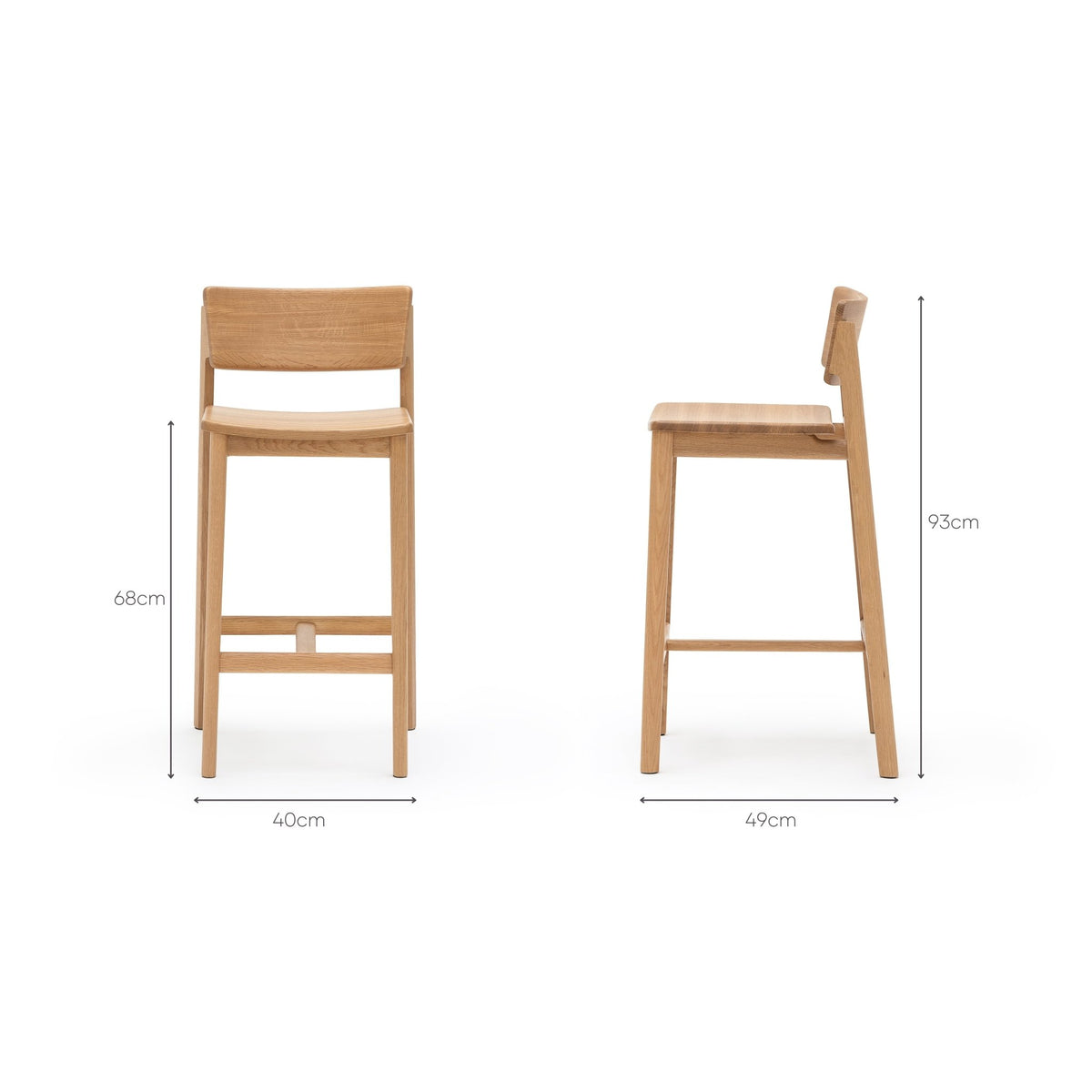 Poise Counter Chair - Light Oak