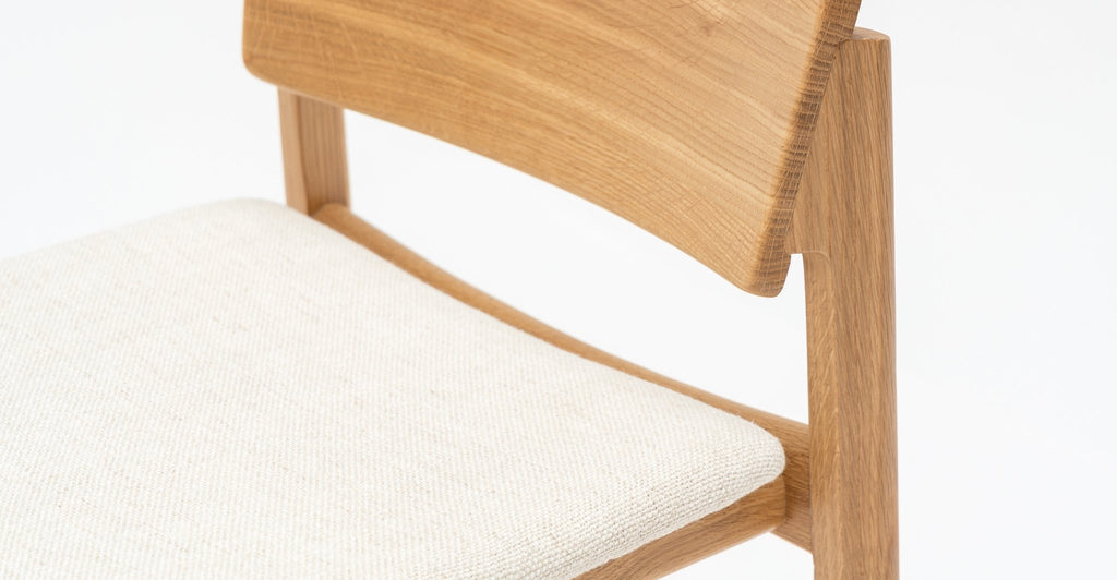 Poise Counter Chair - Light Oak & Oatmeal.