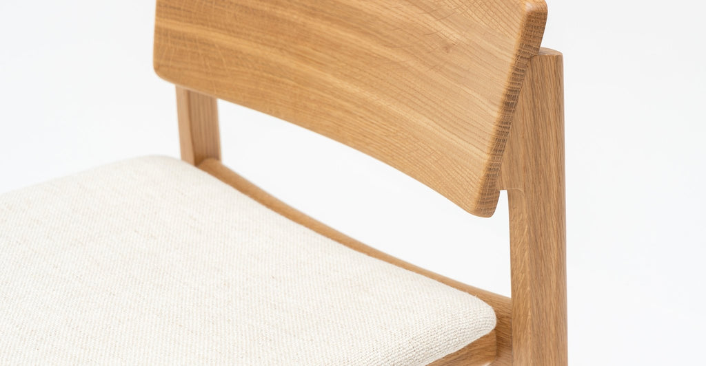 Poise Counter Chair - Light Oak & Oatmeal.