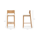 Poise Counter Chair - Light Oak & Oatmeal