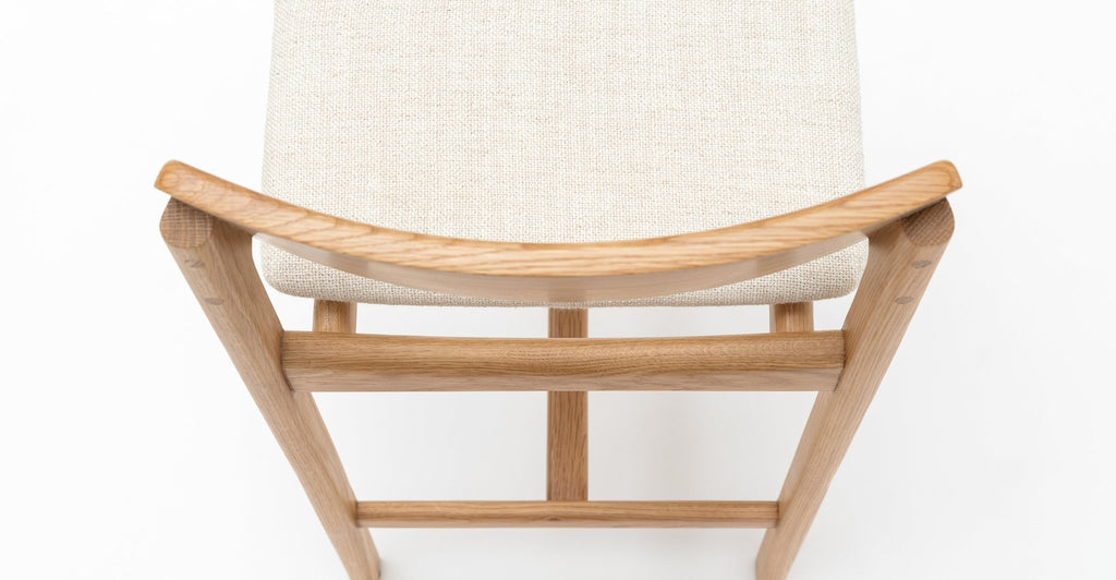 Poise Counter Chair - Light Oak & Oatmeal.