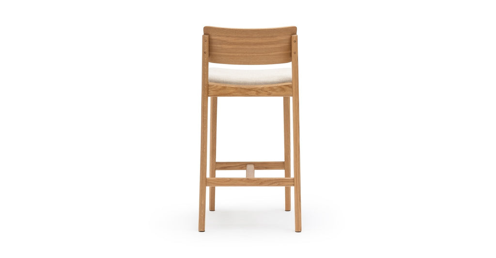 Poise Counter Chair - Light Oak & Oatmeal.