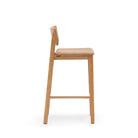 Poise Counter Chair - Light Oak & Pecan Leather