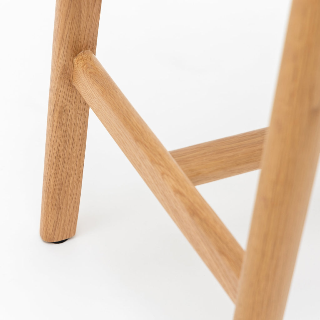 Poise Counter Chair - Light Oak & Pecan Leather - Loom Collection