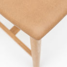 Poise Counter Chair - Light Oak & Pecan Leather