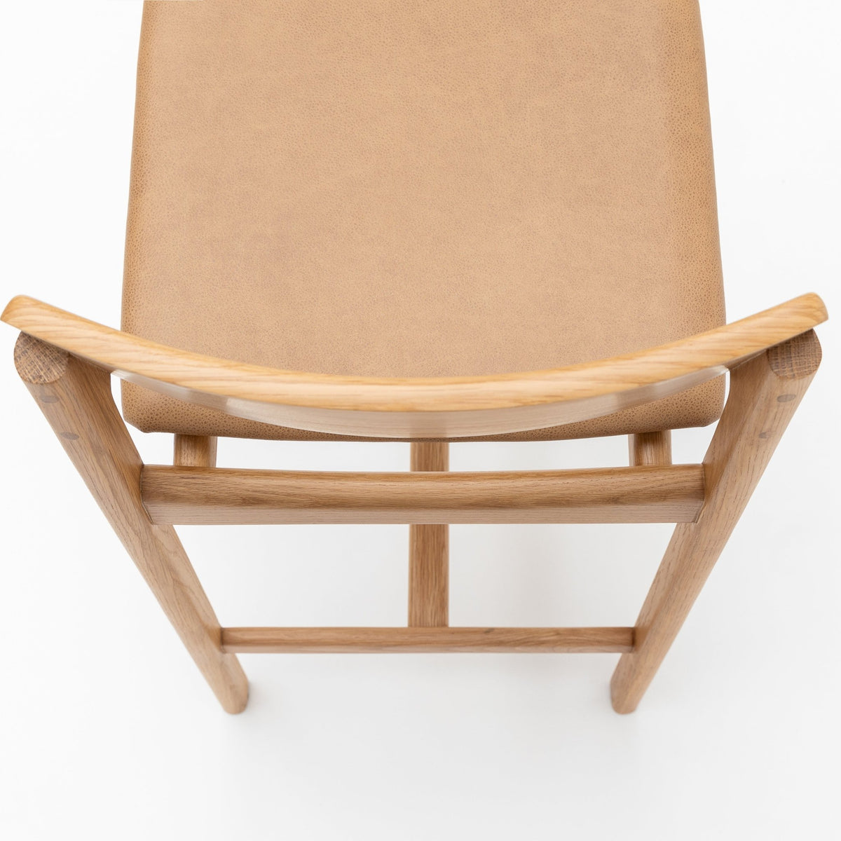 Poise Counter Chair - Light Oak & Pecan Leather
