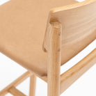 Poise Counter Chair - Light Oak & Pecan Leather