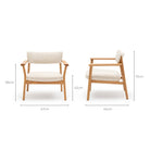 Poise Lounge Chair - Light Oak & Oatmeal