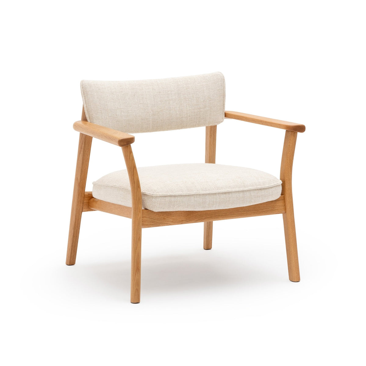 Poise Lounge Chair - Light Oak & Oatmeal