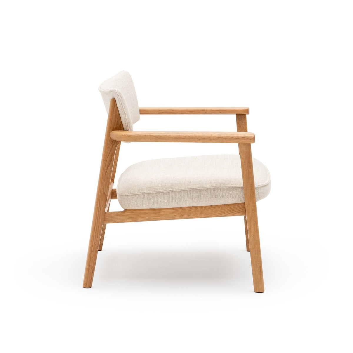 Poise Lounge Chair - Light Oak & Oatmeal