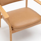 Poise Lounge Chair - Light Oak & Pecan Leather