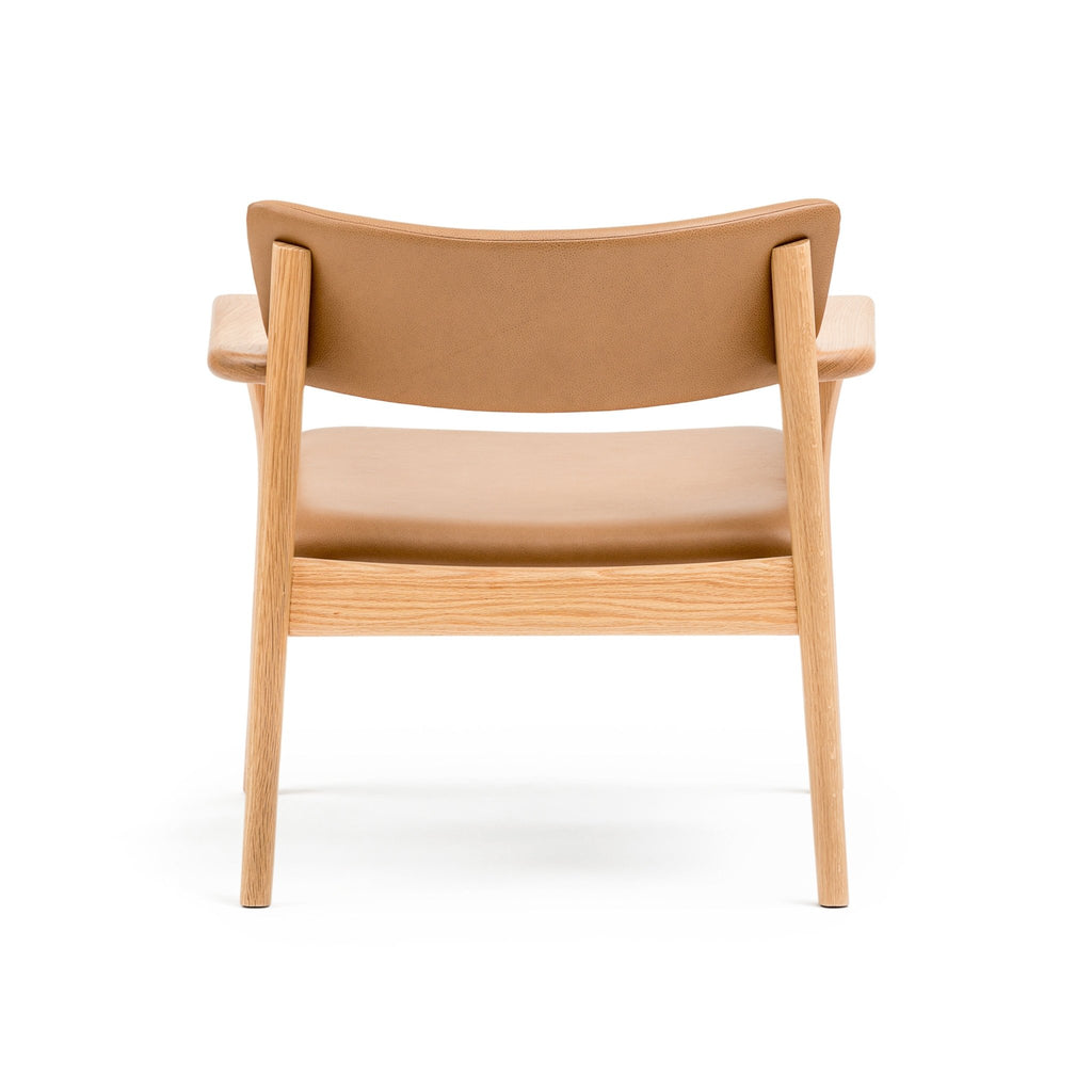 Poise Lounge Chair - Light Oak & Pecan Leather - Loom Collection