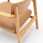 Poise Lounge Chair - Light Oak & Pecan Leather