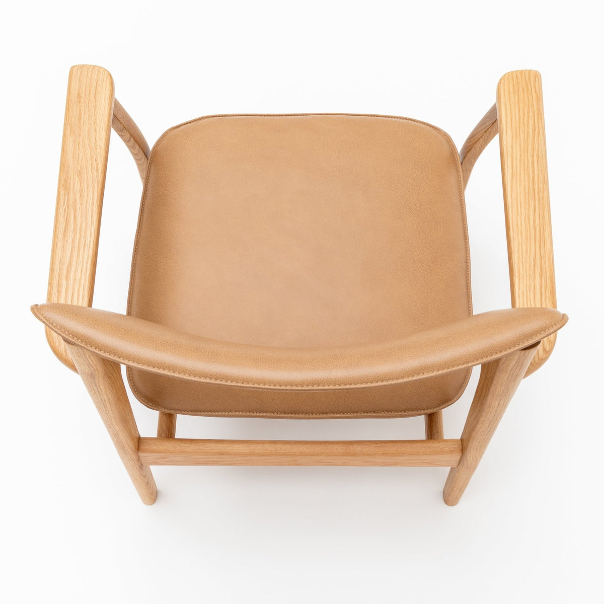 Poise Lounge Chair - Light Oak & Pecan Leather