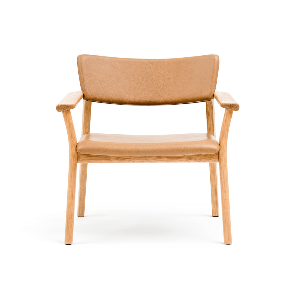 Poise Lounge Chair - Light Oak & Pecan Leather - Loom Collection