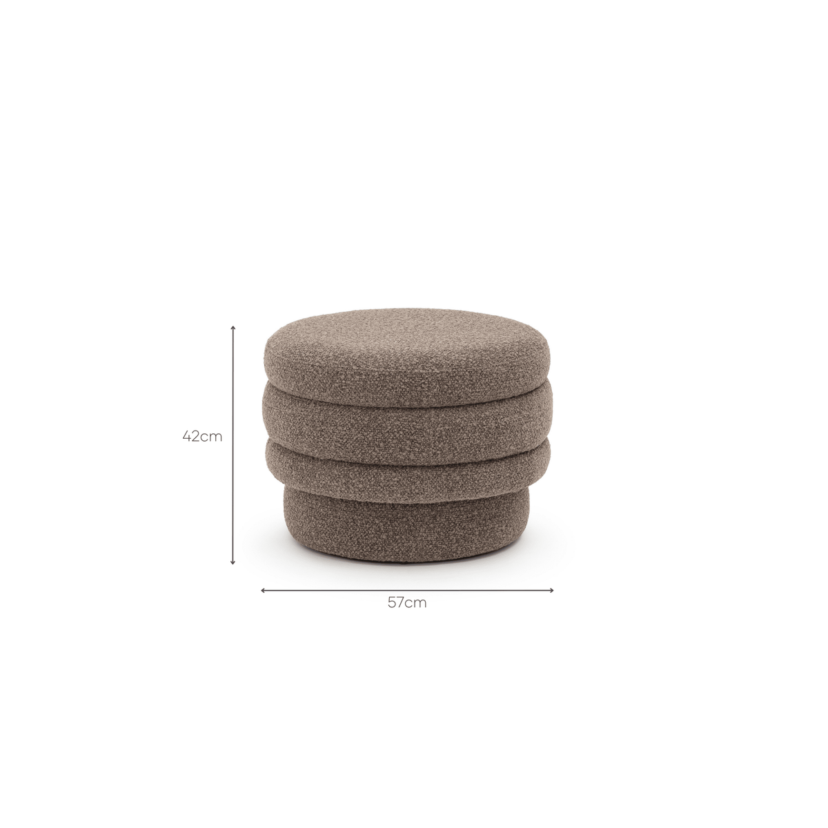 Popper Ottoman - Mocha - Ottomans Loom Collection Loom Collection Dubai