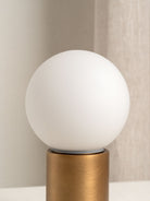 Porta - Aged Brass And Opal Rechargeable Table Lamp
