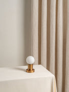 Porta - Aged Brass And Opal Rechargeable Table Lamp