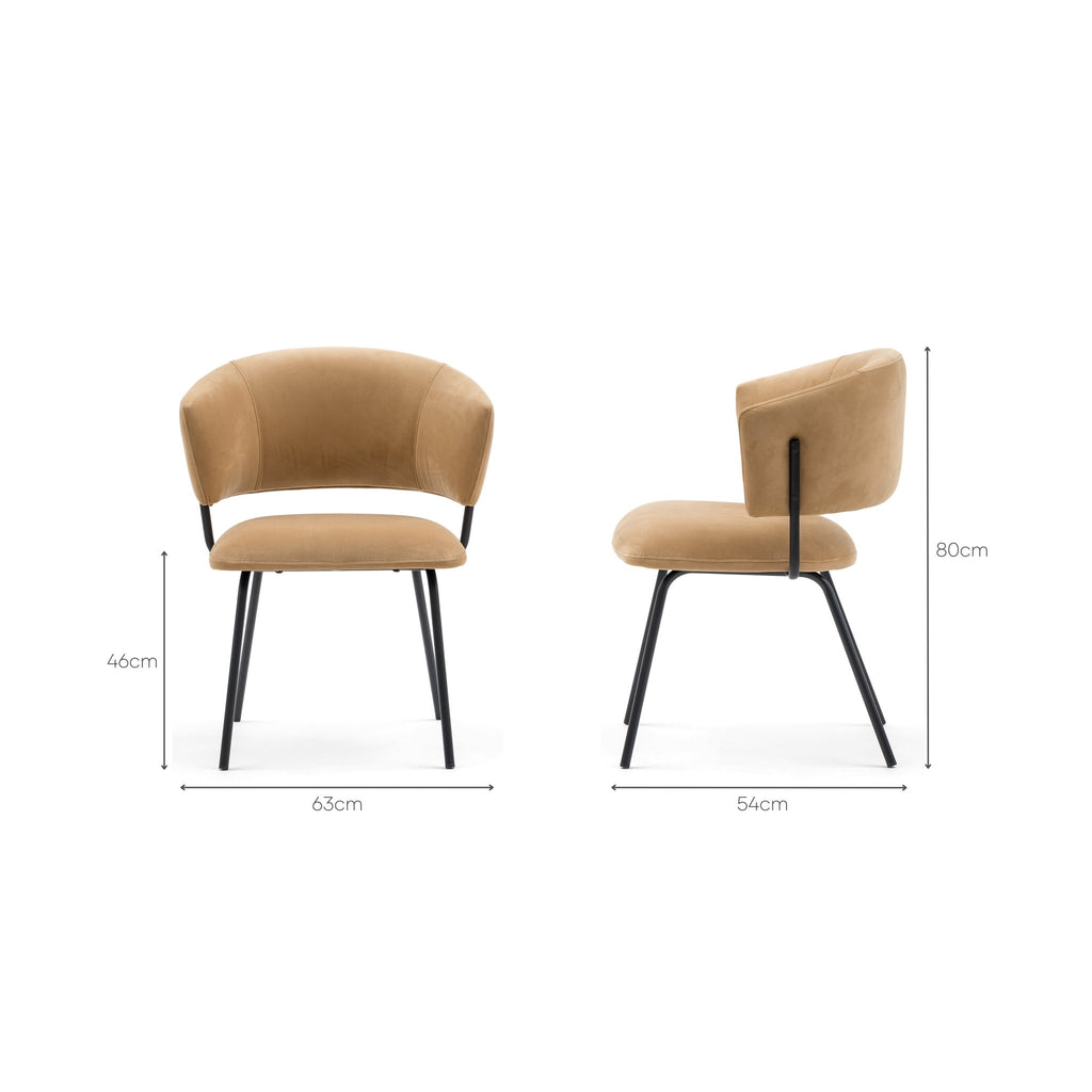 Porto Dining Chair - Toffee - Loom Collection