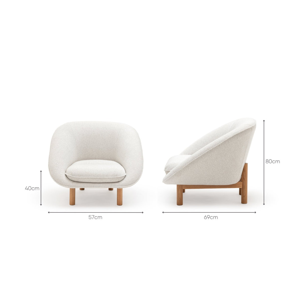 Portobello Chair - Light Oak & Salix Snow
