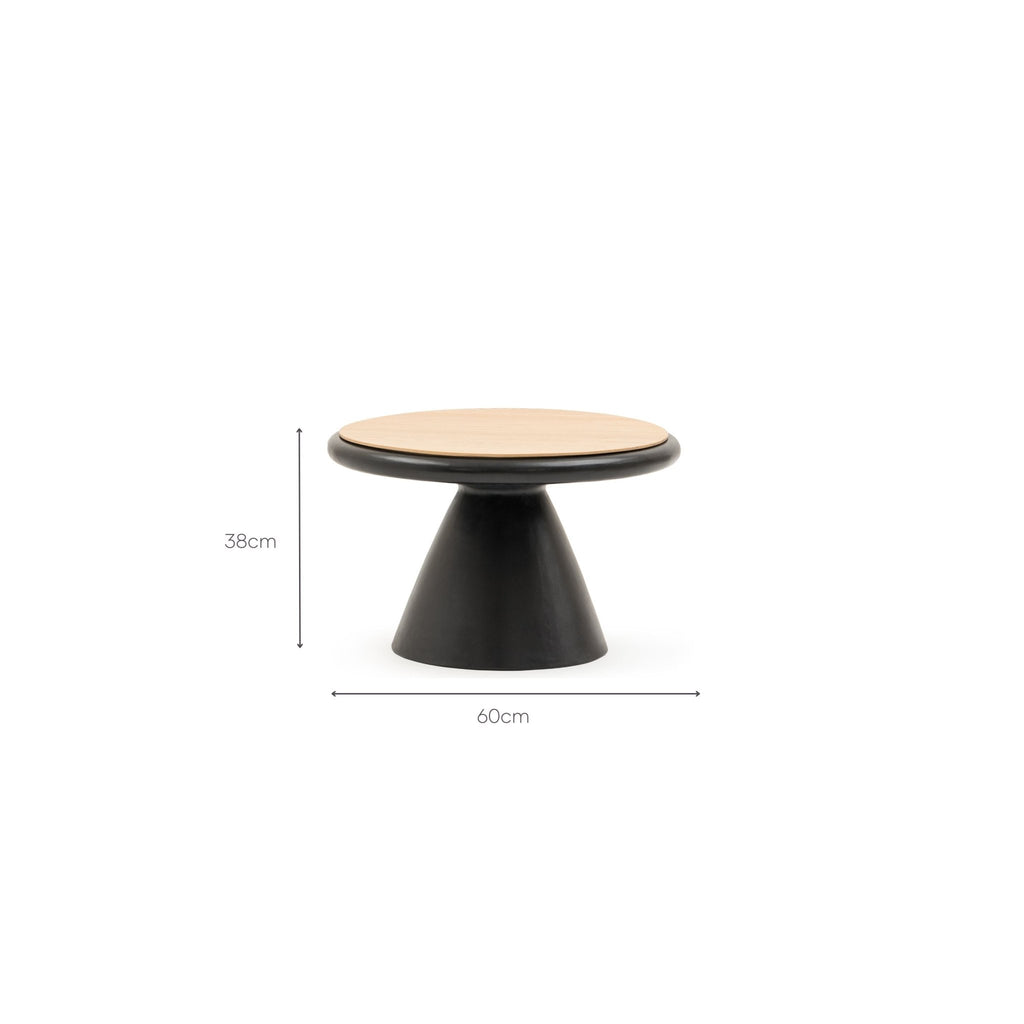 Ramel Coffee Table - Light Oak & Black - Coffee Tables Tolv Loom Collection Dubai